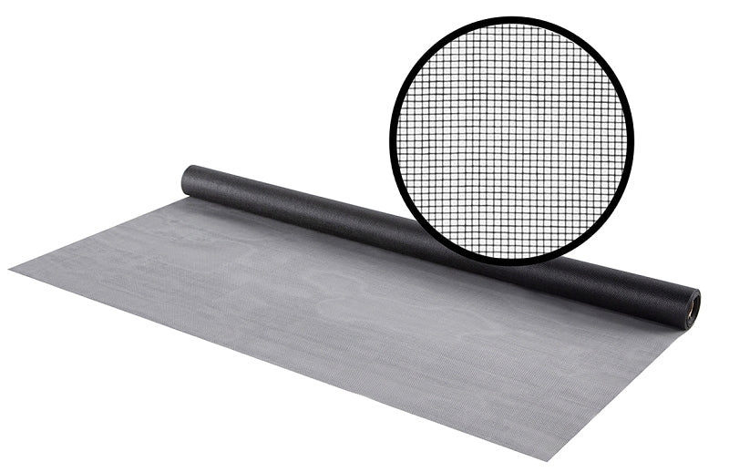 M-D 14120 Screen Mesh, 7 ft L, 3 ft W, Fiberglass, Charcoal