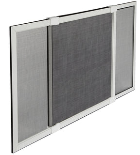 M-D 14178 Window Screen, 15 in L, 20 to 37 in W, Aluminum/Fiberglass, White