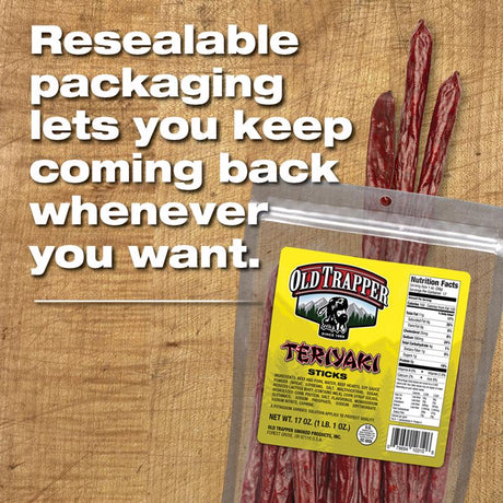 Old Trapper Teriyaki Snack Stick 17 oz Bagged