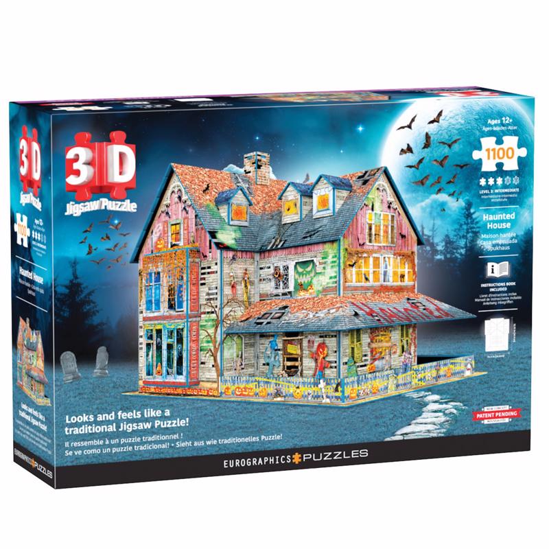 Eurographics Halloween Haunted House 3D Jigsaw Puzzle Multicolored 1100 pc