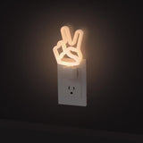 Globe Electric Automatic Plug-in Peace Sign LED Night Light