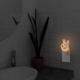 Globe Electric Automatic Plug-in Peace Sign LED Night Light