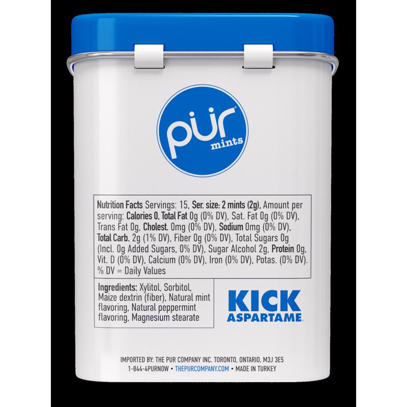 PUR Peppermint Mints 1.05 oz, Pack of 12