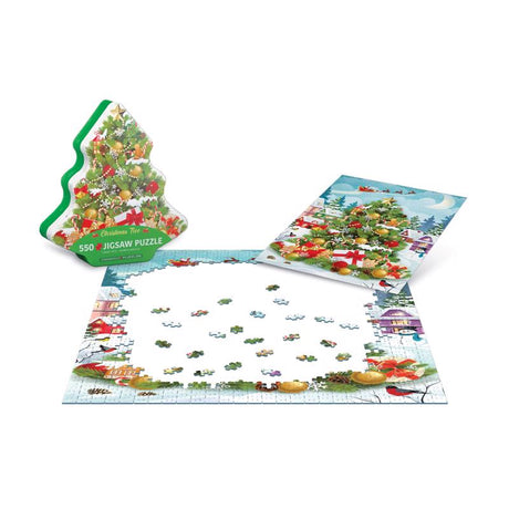 Eurographics Christmas Tree Tin Collectible Tins with Puzzles Multicolored 550 pc