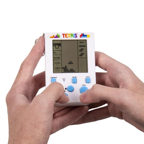 Fizz Tetris Key Ring Arcade Game White