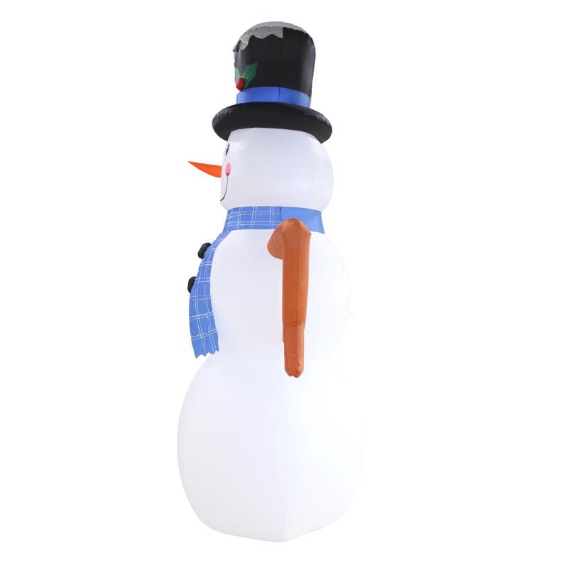 A Holiday Company LED Snow Man Blue Scarf 20 ft. Inflatable