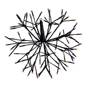 Celebrations Orange/Purple 16 in. LED Prelit Shimmering Sphere 3D Halloween Decor, Pack of 6