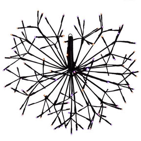 Celebrations Orange/Purple 20 in. LED Prelit Shimmering Sphere Halloween Decor