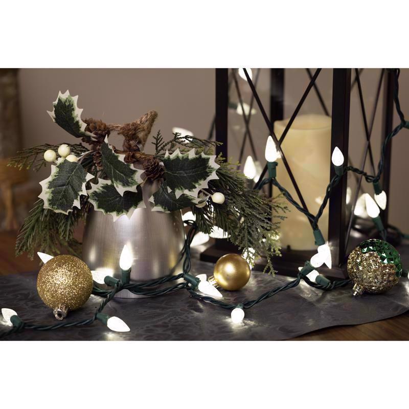 Celebrations Classic LED C6 Pure White 300 ct String Christmas Lights 74.5 ft.