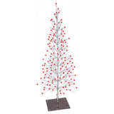 Celebrations LED Red/White Light Birch Tree 6.5 ft. Yard Decor