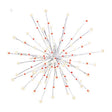 Celebrations LED Red/White Starlight Burst Deluxe 16 in. Hanging Decor