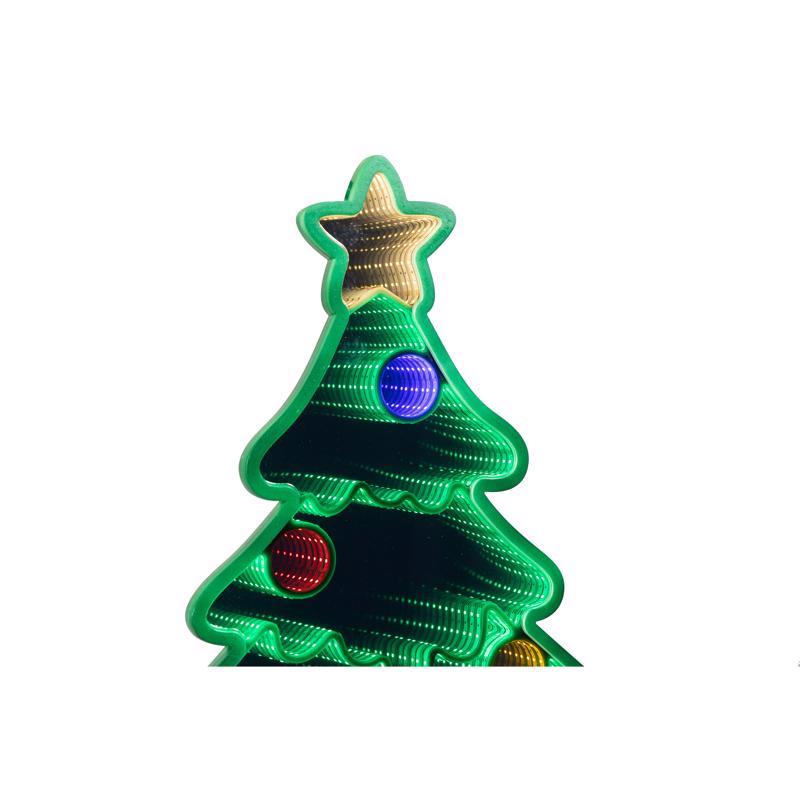 Celebrations LED Infinity Christmas Tree 30 in. Yard Decor
