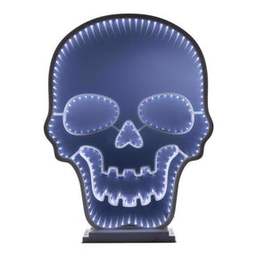 Celebrations Halloween White 23 in. LED Prelit Skull Infinity Halloween Decor