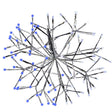 Celebrations LED Blue/Pure White Shimmering Sphere 12 in. Hanging Decor