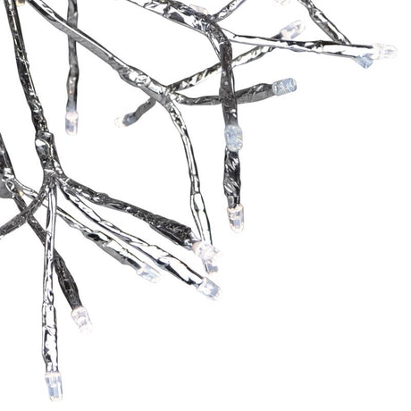 Celebrations LED Blue/Pure White Shimmering Sphere 12 in. Hanging Decor