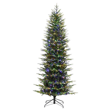 Holiday Bright Lights 6 ft. Pencil LED 1150 ct Emerald Pine Sparkle Christmas Tree