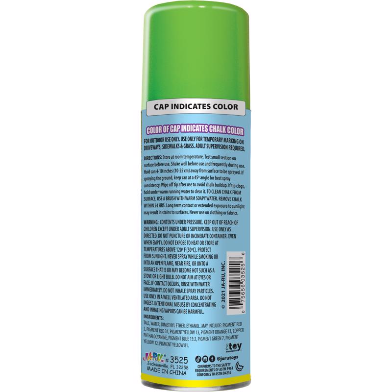 Ja-Ru Chalked Spray Chalk Assorted, Pack of 24