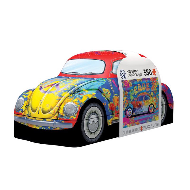 Eurographics VW Beetle Splash Buggy Collectible Tin With Puzzle Multicolored 550 pc