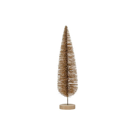 Creative Co-Op Enchanted Christmas Gold Bottle Brush Tree Table Decor 13 in., Pack of 12