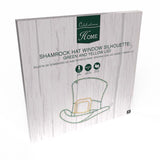 Celebrations Shamrock Hat Silhouette Window Decor Metal 1 pk