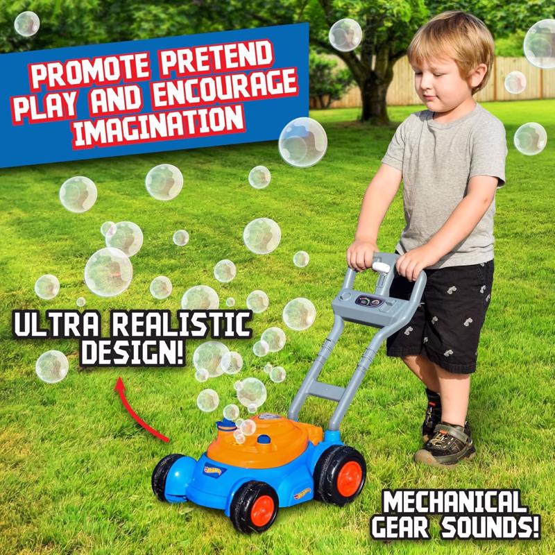 Hot Wheels Bubble N Go Mower Blue/Orange