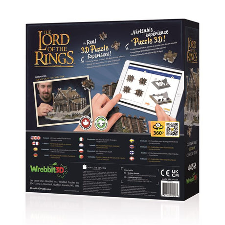 Wrebbit3D The Lord of the Rings Golden Hall-Edoras 3D Jigsaw Puzzle Multicolored 445 pc