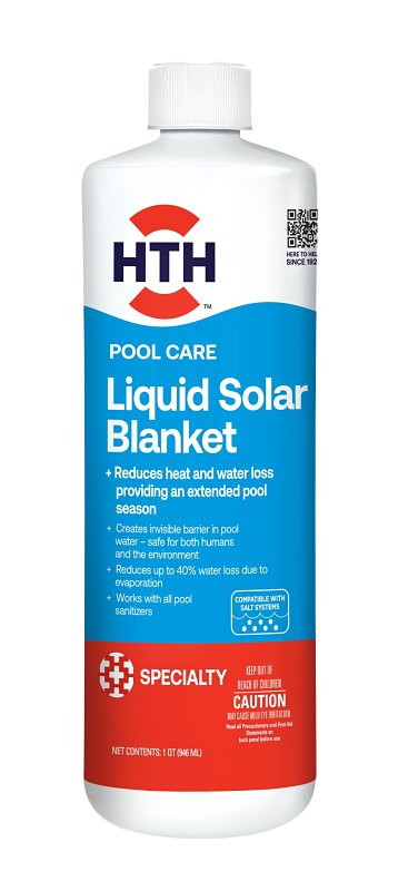 HTH Pool Care 67226 Solar Blanket, 1 qt, Liquid, Blue/Cloudy