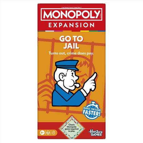 Hasbro Monopoly Go to Jail Boad Game Expansion