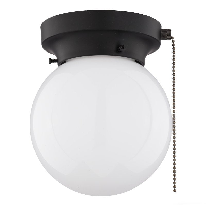 Boston Harbor OG24006 Ceiling Light, 1-Lamp, CFL, Incandescent, LED Lamp, Matte Black Fixture