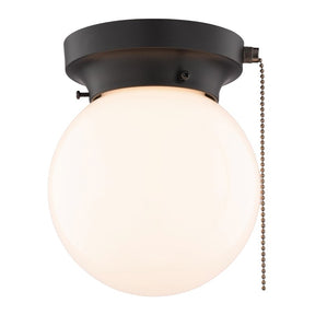 Boston Harbor OG24006 Ceiling Light, 1-Lamp, CFL, Incandescent, LED Lamp, Matte Black Fixture