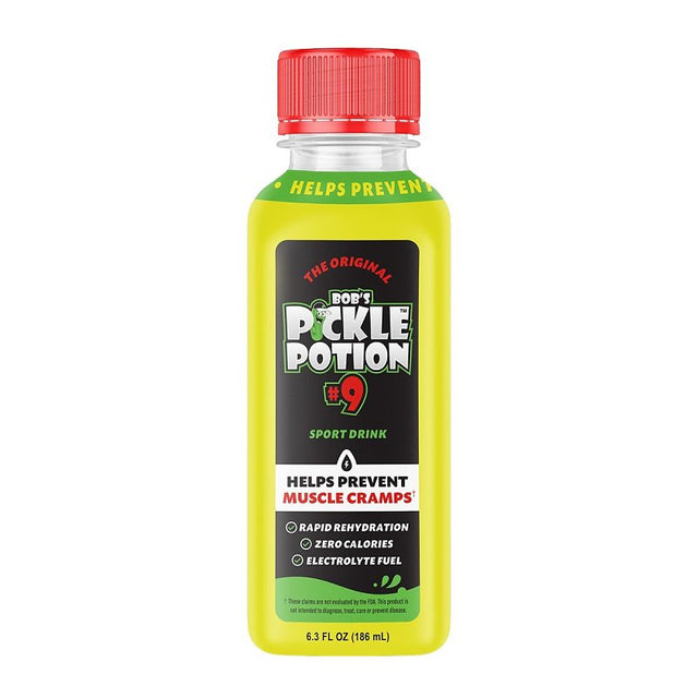 Bob's Pickle Potion 891972002105 Sport Drink, 6.3 oz Bottle, Pack of 18