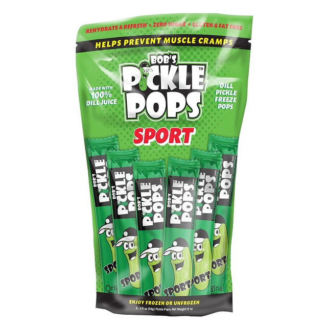 Bob's Pickle Pops 891972002778 Pickle Pop, Original Dill, 2 oz Bag, 6/PK