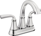 Delta Geist Series 25864LF Bathroom Faucet, 1.2 gpm, 2-Faucet Handle, 3-Faucet Hole, Chrome, 4 in Faucet Centers