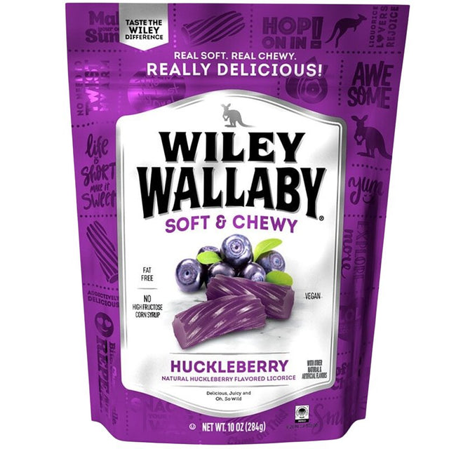 Wiley Wallaby 122025 Candy, Huckleberry Licorice, 10 oz