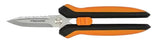 Fiskars 399220-1001 Multi-Purpose Garden Snip, 8 in OAL, Stainless Steel Blade, Soft Grip Handle, Black/Orange Handle
