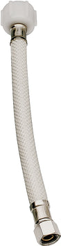 Plumb Pak EZ Series PP23870 Toilet Supply Tube, 9 in L, 3/8 in Inlet, Compression Inlet, 7/8 in Outlet, Ballcock Outlet