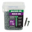 Backer-On Rock-On 23505 Cement Board Screw, #9 Thread, 1-1/4 in L, Hi-Lo Thread, Serrated Head, Star Drive, Sharp Point