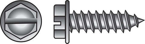 HILLMAN No. 6 X 3/4 in. L Slotted Hex Washer Head Sheet Metal Screws 100 pk
