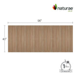 naturae decor SCR7-4096OK Privacy Screen, 96 in W, 1/4 in D, 40 in H, 1-Panel, PVC Panel, Oak