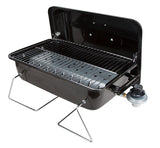 Omaha YL1081 Portable Gas Grill, 1-Grate, 168 sq-in Primary Cooking Surface, Black, Steel Body