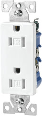Eaton Wiring Devices TR1107W Duplex Receptacle, 15 A, 2-Pole, 5-15R, White