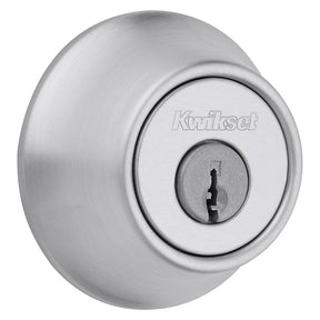 Kwikset 660 Series 660 26D 6AL STR KP K3 Deadbolt, 3 Grade, Keyed Key, Zinc, Satin Chrome, 2-3/8, 2-3/4 in Backset, Pack of 3