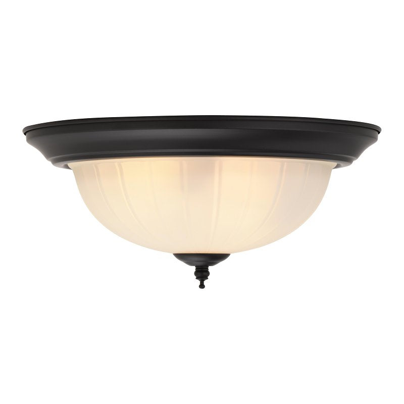 Boston Harbor OG24009 Ceiling Light, 120 V, 2-Lamp, CFL, LED Lamp, 1600 Lumens, Metal Fixture, Matte Black Fixture