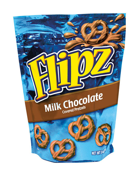 Flipz Milk Chocolate Covered Pretzels 5 oz, Pack of 6