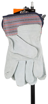 Diamondback SPAB Padded Gloves, Unisex, One-Size, 10-1/4 in L, Shirred Wrist, Fabric/Leather, Cotton Lining