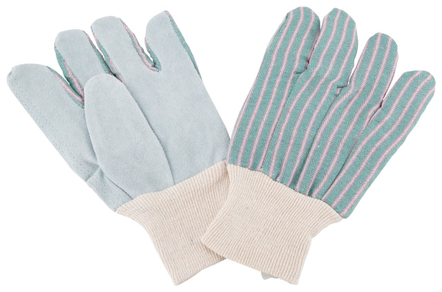 Diamondback GV-788HC-3L Work Gloves, Unisex, One-Size, 10-1/4 in L, Continuous Thumb, Knit Wrist, Cotton/Fabric/Leather