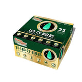 Holiday Bright Lights LED C9 Green 25 ct Replacement Christmas Light Bulbs