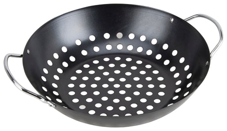 Omaha BBQ-33002 Grill Basket, Steel, Black, Non-Stick, Pack of 6