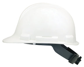 Safety Works SWX00346 Hard Hat, White, 4-Point Textile Suspension, HDPE Shell, Class: E, Wheel Ratchet Adjustment Type