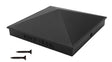 Nuvo Iron PCP14 Post Cap, 6 in L, 6 in W, Aluminum, Black